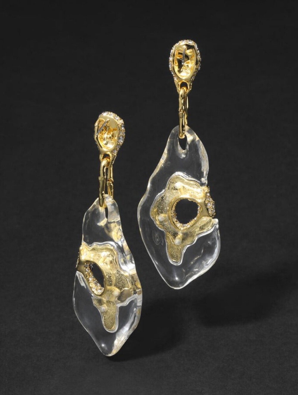 Alexis Bittar Liquid Lucite Crystal Pavé Geode Drop Earring - Picture 3 of 7